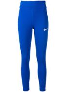 Nike Logo Trimmed Leggings - Blue