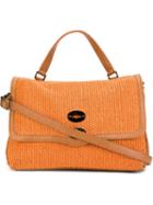 Zanellato Medium Postina Bag, Women's, White, Leather/straw