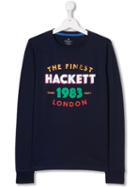 Hackett Kids Teen Logo Printed Top - Blue