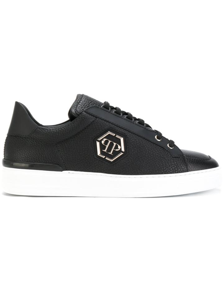 Philipp Plein Logo Lace-up Sneakers - Black