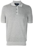 Fay Ribbed Polo Shirt - Grey