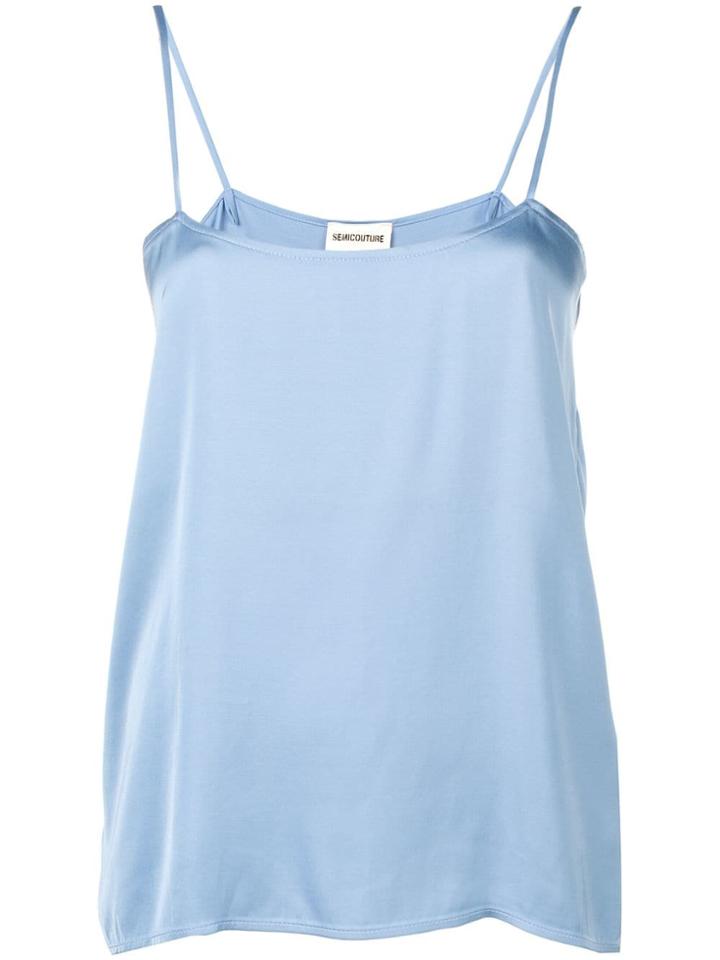 Semicouture Spaghetti Strap Top - Blue
