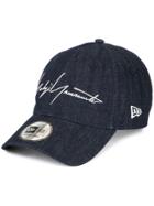 Yohji Yamamoto Embroidered Signature Denim Cap - Blue