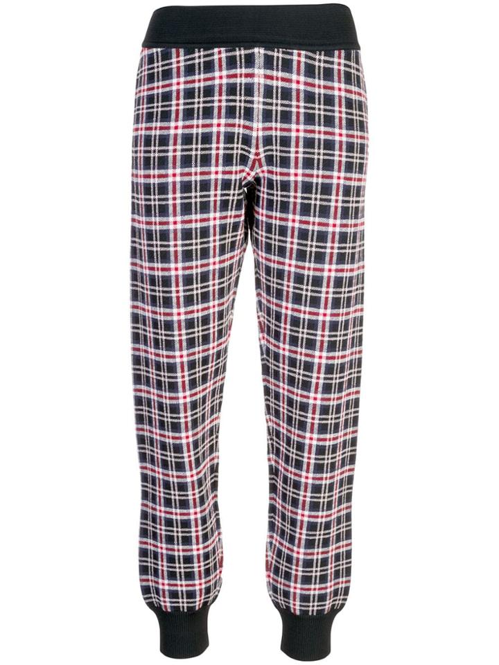 Opening Ceremony Check Print Track Pants - Blue