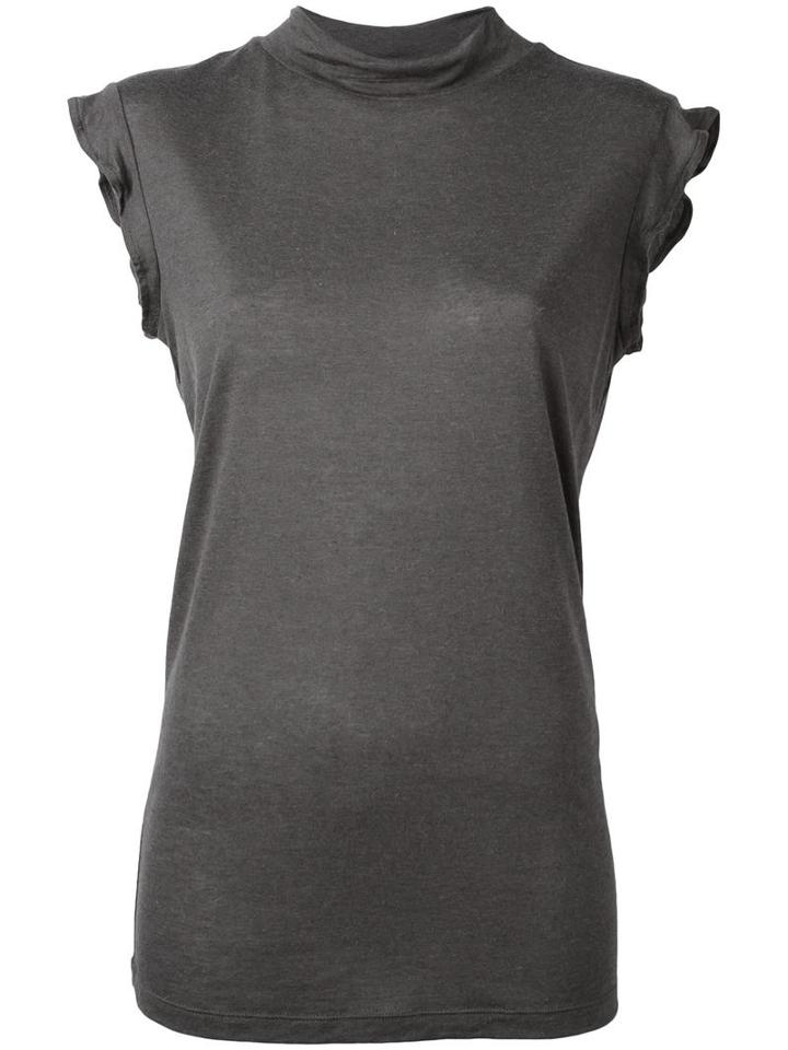 Iro Ruffled Sleeves Tank, Women's, Size: Large, Grey, Viscose/angora