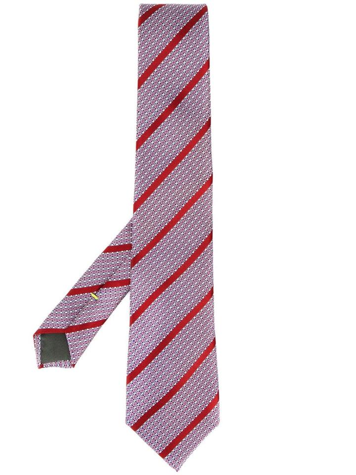Canali Striped Tie - Pink