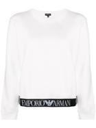 Emporio Armani Logo Long-sleeve Sweatshirt - White