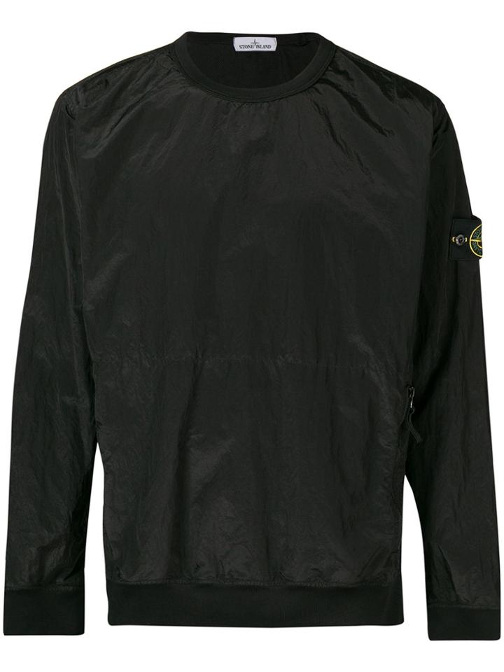 Stone Island Metal Nylon Sweatshirt - Black