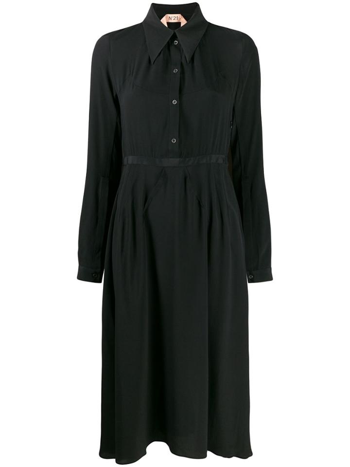 Nº21 Midi Shirt Dress - Black