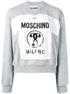 Moschino - Milano Patch Sweatshirt - Women - Polyester/viscose - 40, Women's, Grey, Polyester/viscose