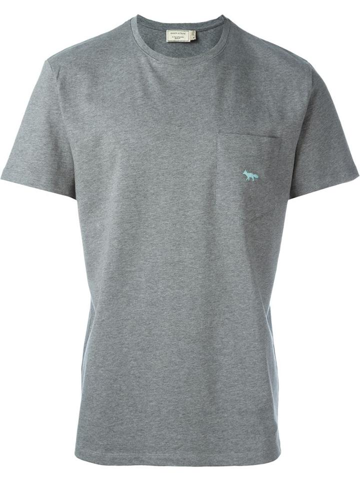 Maison Kitsuné Embroidered Pocket T-shirt