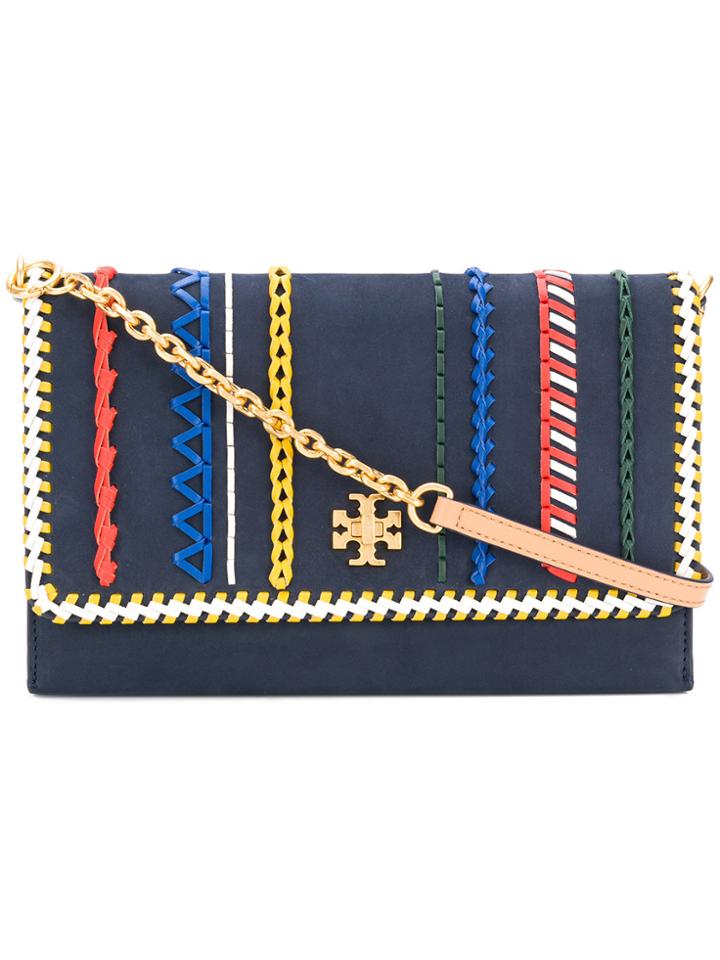 Tory Burch Kira Whipstitch Clutch Bag - Blue