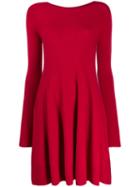 Twin-set Long-sleeved Knitted Dress - Red