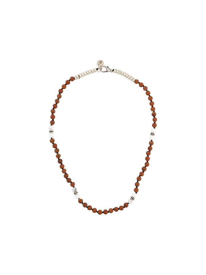Eleventy Beaded Necklace, Men's, Brown