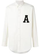 Ami Alexandre Mattiussi - 'a' Patch Shirt - Men - Cotton - 42, White, Cotton