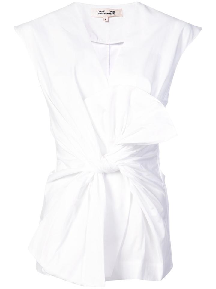 Dvf Diane Von Furstenberg Knot-detail Blouse - White