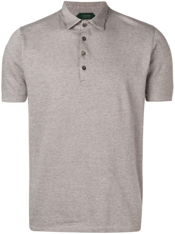 Zanone Short-sleeved Polo Shirt - Brown