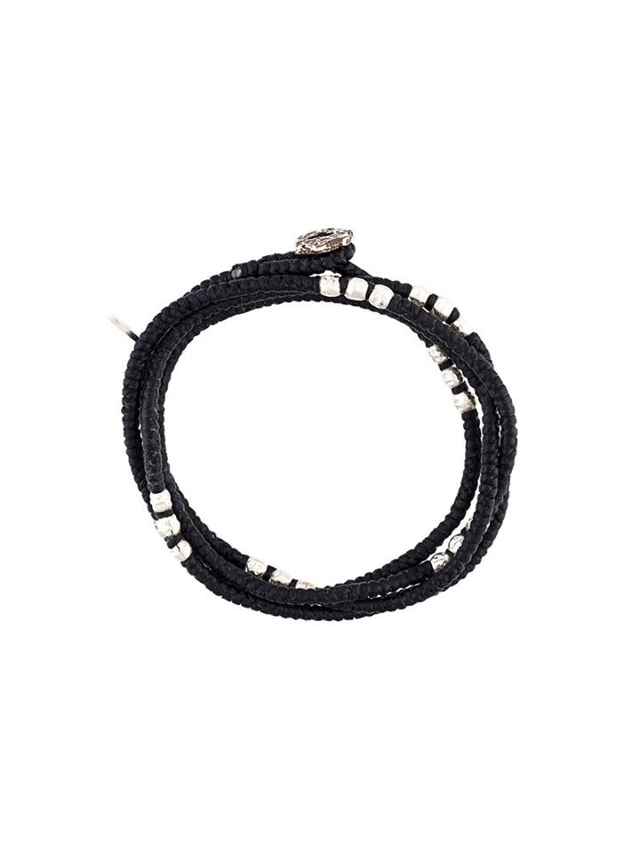 M. Cohen Triple Beaded Bracelet, Men's, Size: Small, Black