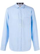 Burberry 'westcliffe' Check Detail Shirt - Blue