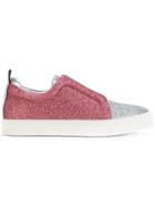 Pierre Hardy Glitter Slip-on Sneakers - Metallic