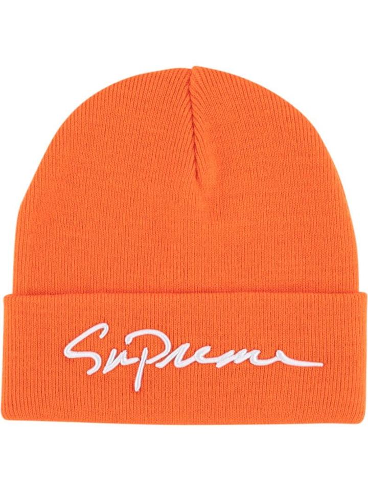 Supreme Classic Script Beanie - Orange