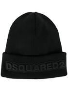 Dsquared2 Logo Embroidered Knit Hat - Black