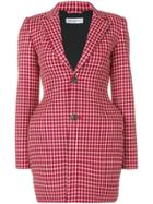 Balenciaga 3d Houndstooth Jacket - Red
