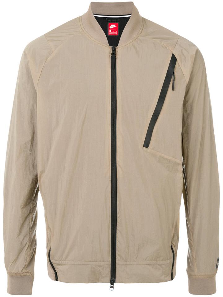 Nike - Nike Sportswear Tech Hypermesh Varsity Jacket - Men - Nylon - M, Brown, Nylon