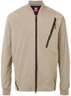 Nike - Nike Sportswear Tech Hypermesh Varsity Jacket - Men - Nylon - M, Brown, Nylon