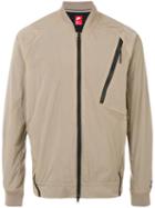 Nike - Nike Sportswear Tech Hypermesh Varsity Jacket - Men - Nylon - M, Brown, Nylon