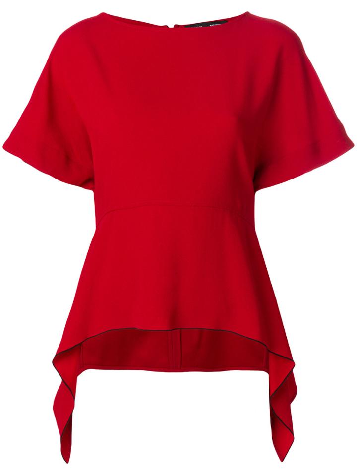 Proenza Schouler Frilled Hem Top - Red