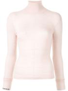 Barrie Knitted Roll Neck Top - Pink