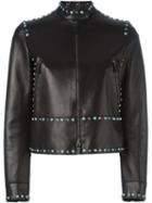 Valentino Rockstud Jacket, Women's, Size: 40, Black, Lamb Skin/cotton