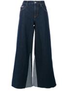Ck Jeans Flared Jeans With Frayed Edges - Blue