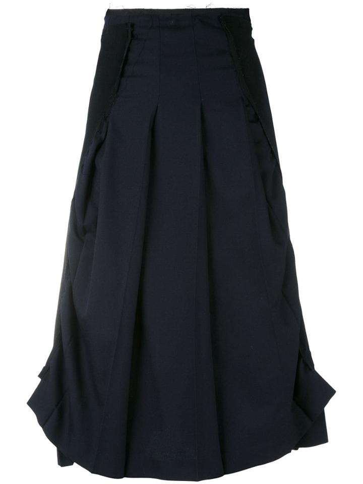 Comme Des Garçons Pre-owned Layered Asymmetric Skirt - Black