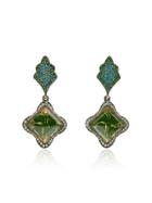 Sevan Bicakci Gold Drop Earrings With Garnets And Pavé Diamonds -