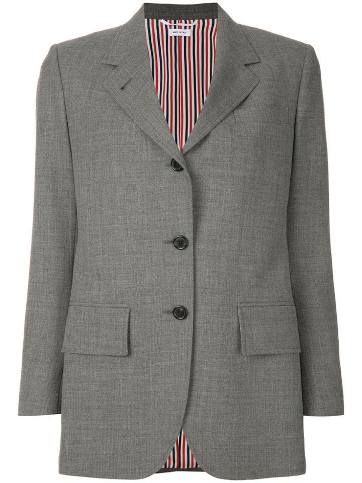 Thom Browne Wide Lapel Sport Coat - Grey