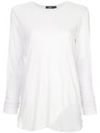 Bassike Asymmetric Hem T-shirt - Pink & Purple
