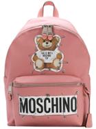 Moschino Large Teddy Bear Backpack - Pink & Purple