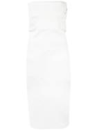 Rick Owens Strapless Cocktail Dress, Women's, Size: 38, White, Cotton/viscose/spandex/elastane