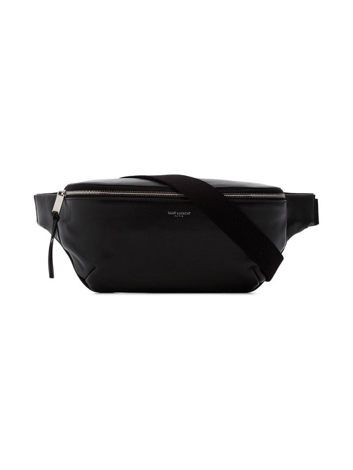 Saint Laurent Black Logo Leather Crossbody Bag