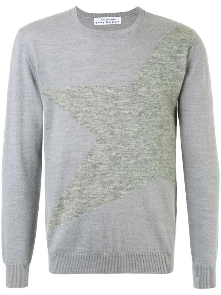 Education From Young Machines Fitted Knitted Sweater - Grey