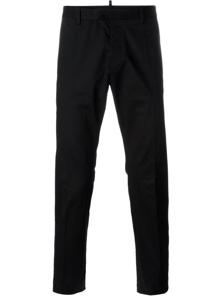Dsquared2 Slim Fit Trousers, Men's, Size: 50, Black, Cotton/spandex/elastane