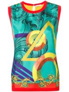 Versace Collection Printed Sweater Vest - Yellow