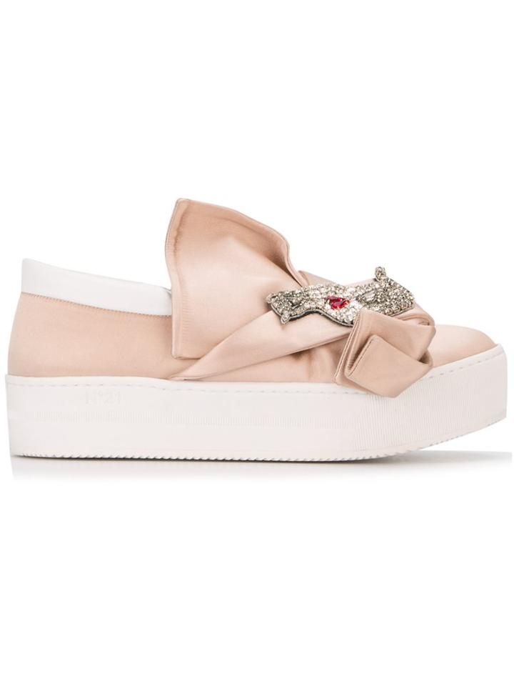 No21 Satin Slip On Sneakers