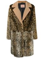 Twin-set Leopard Pattern Coat - Brown