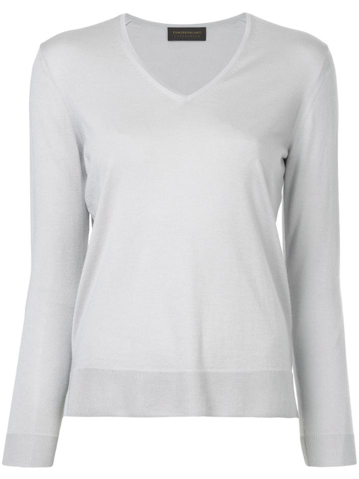 Tomorrowland V-neck Jumper - Grey