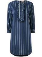 Fay - Striped Shirt Dress - Women - Cotton/polyamide/spandex/elastane - L, Blue, Cotton/polyamide/spandex/elastane
