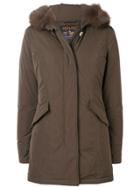 Woolrich Short Fur Detail Coat - Brown