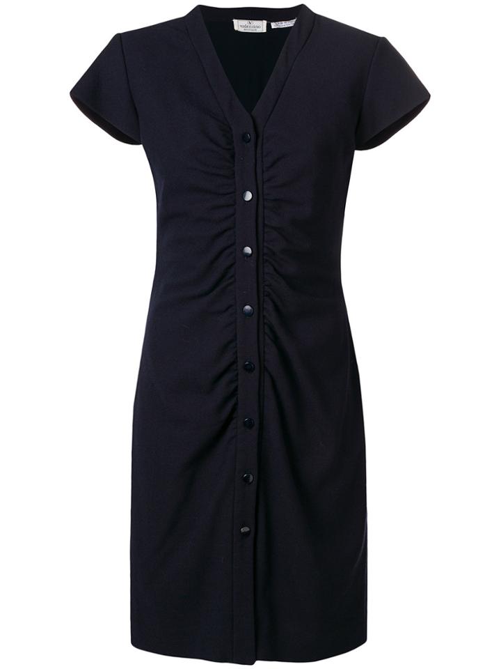 Valentino Vintage Shortsleeved Shirt Dress - Blue
